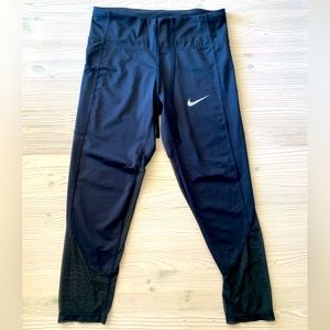 Nike Running 3/4 Black Crop Leggings Sheer epic Lux Women’s XS
